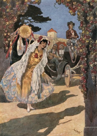 Who Should I See Get Down but, the Little Gypsy! by René Bull